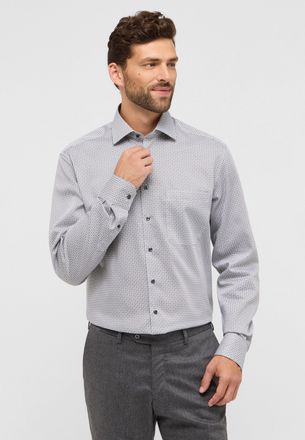 Eterna Langarmhemd ETERNA COMFORT FIT, Herren, Gr. 43, Extra verl&auml;ngerter Arm, graphit, Twill, 100% cotton, normal, Manschette, Hemden Langarmhemd, NON IRON 