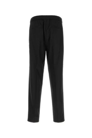 Brunello Cucinelli Virgin Wool Trousers - Black