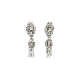 Alessandra Rich Earrings, female, Gray, Size: ONE SIZE Earrings