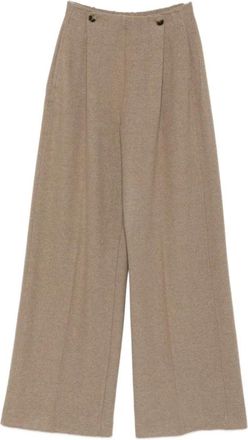 Max Mara Wijde Broek - Dames - Wijde Broeken - Beige - XS - Broeken