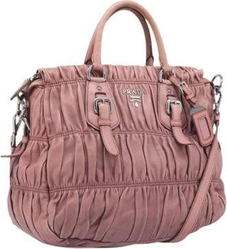 Prada Pre-owned Vintage Hand Bag - Dames - Vintage Handtas - Roze - ONE Size - Leer - Vintage