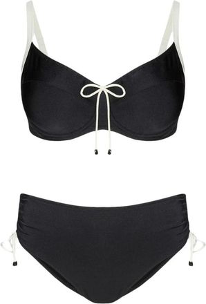 Fiorella Rubino Badmode, Dames, Zwart, XL, Polyester, Bikini met contrasterende details