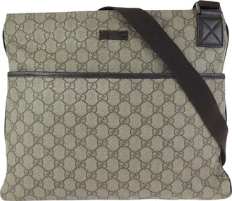 Gucci Beige Gg Supreme Canvas Messenger Bag (Authentic Pre-Loved)