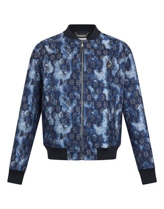 Philipp Plein Jacquard Denim Bomber Monogram