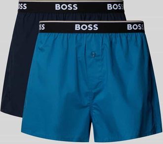 HUGO BOSS Regular Fit Boxershorts aus reiner Baumwolle im 2er-Pack Modell 2P BOXER in Blau, Gr&ouml;&szlig;e XXL