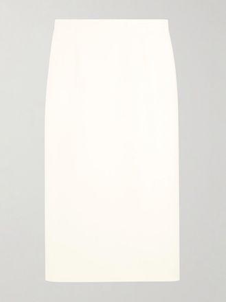 Alessandra Rich Gonna Midi In Lana - Bianco