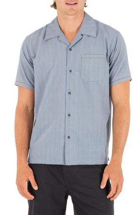 Hurley Lay Day Camp Shirt in Grey Teal at Nordstrom, Size Xx-Large