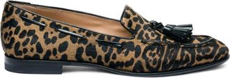 Santoni Cavallino Leather Tassel Loafer in Brown at Nordstrom, Size 10.5