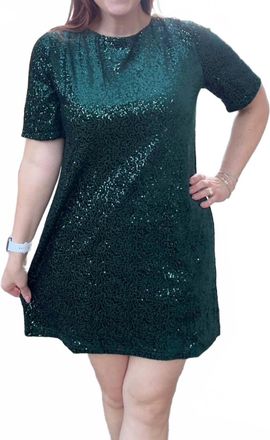 Wishlist Sequined Dress In Evergreen