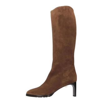 Maisons Skorpios Vicky Suede Boots - Dames - Laarzen met Hak - Bruin - 42 EU - Leer - Schoenen
