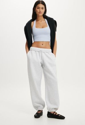 Cotton On Womens Active Plush Boyfriend Jogger in Cloudy Grey Marle at Nordstrom, Size Xx-Small