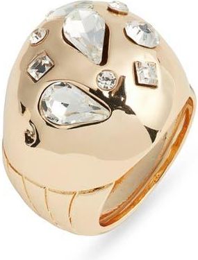 Open Edit Scattered Crystal Dome Ring in Clear- Gold at Nordstrom, Size 7