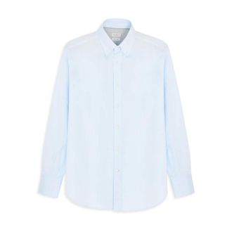 Brunello Cucinelli Spread Collar Shirt - male - Brunello Cucinelli - Casual Shirts - Blue - 2XL - Shirts