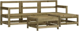 vidaXL Juego De Sof&aacute;s De Jard&iacute;n 5 Piezas Madera De Pino Impregnada Vidaxl