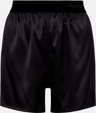 Tom Ford High-rise silk-blend satin shorts