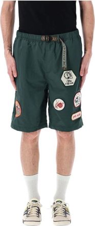 Brain Dead Nylon Baggy Climber Shorts - Heren - Korte Broeken - Groen - L - Nylon - Korte Broeken