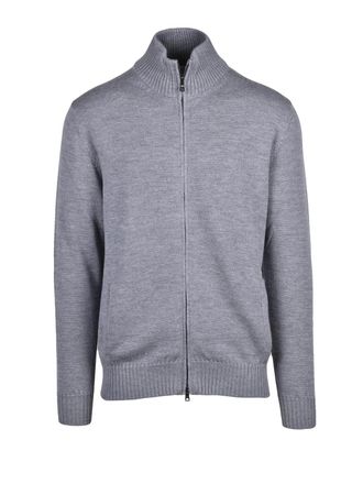 Ballantyne Zip Cardigan - Grey