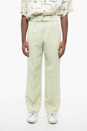 Jil Sander Pantaloni in Misto Lino FLUID ad 1 Pince Jil Sander