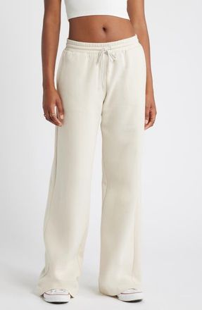 BP. Baggy Wide Leg Sweatpants in Beige Oatmeal Light Heather at Nordstrom, Size Xx-Small