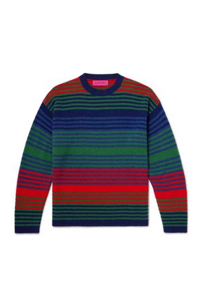 The Elder Statesman Dume Oversized Striped Cashmere Sweater