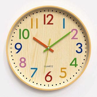 OEM Un Reloj De Pared Silencioso De 30 Cm Con N&uacute;meros De Colores, Ideal Para Decorar Salones, Dormitorios, Cocinas Y Oficinas