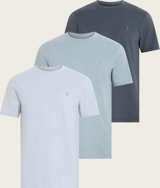 AllSaints Mens Cotton Brace Brushed Cotton T-Shirts 3 Pack, Size: XS