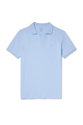 Polo Ralph Lauren Open-Collar Logo-Embroidered Cotton-Blend Piqu&eacute; Polo Shirt
