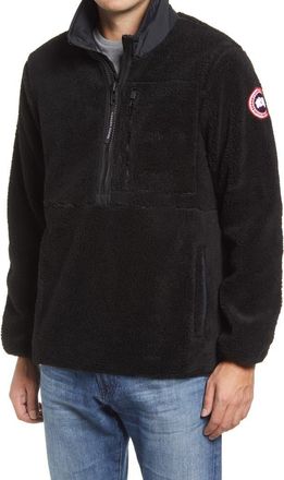 Canada Goose Renfrew Fleece Half Zip Pullover in Black - Noir at Nordstrom, Size Small