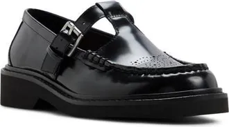 G.H. Bass & Co. Romy Buckle T-Strap Loafer in Black at Nordstrom, Size 9.5