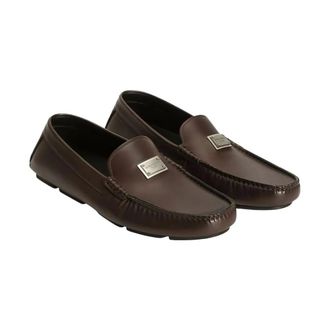 Dolce & Gabbana DG Driver Loafers - Heren - Schoenen - Bruin - Maat: 42 EU Leer