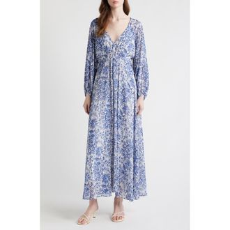 Parker Open Circle Empire Waist Maxi Dress in Opulent Blue at Nordstrom, Size Xx-Large