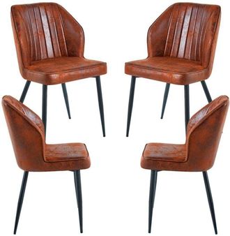 Regalos Miguel Regalos Miguel - Packs Sillas Comedor - Pack 4 Sillas Wenye - Marrón