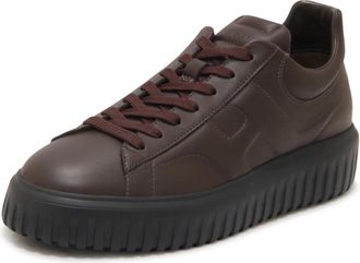 Hogan H-Stripes Allacciato - Heren - Sneakers - Bruin - 40 EU - Leer - Schoenen