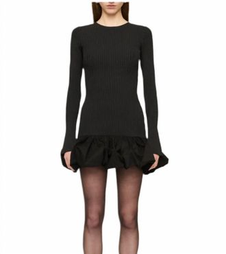 Clea Cosette Knit Mini Dress In Black