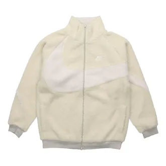 Nike Big Swoosh Reversible Boa Jacket (Asia Sizing) Cream White BQ6546-070