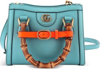 Gucci Diana NM Bamboo Handle Tote Leather Mini crossbody bag - Blauw