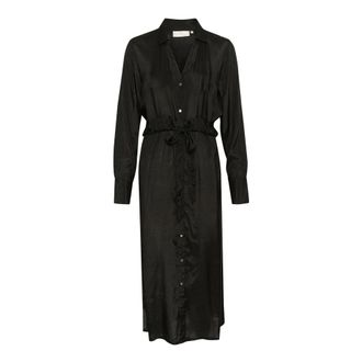 Kaffe Abito camicia nero profondo con cintura - - Dresses - Donna - Nero - S