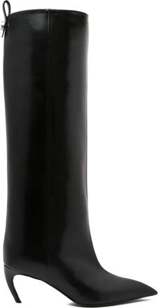 The Attico Heeled Boots, female, Black, 3 UK, Black Lea Crystal Embellished Boots