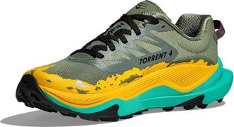 Hoka One One Trailrunningschuh HOKA ONE ONE TORRENT 4, Damen, Gr. 36, succulent, Synthetik, Textil, mehrfarbig, Schuhe Trailrunningschuh