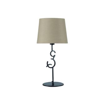 Netlighting Argi Table Lamp 1 Light E27 Large with Taupe Shade Brown Oxide
