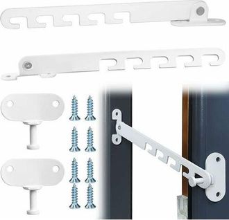OEM Ulisem - Limitador De Apertura Para Ventanas Abatibles De 2 Piezas - Acero Inoxidable - Resistente A La Corrosi&oacute;n - Ajustable Para 5 Anchos De Apertur