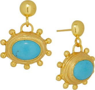 Ottoman Hands Zand Turquoise Drop Earrings in Gold at Nordstrom