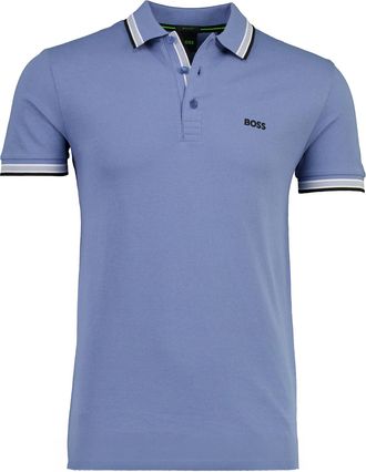 HUGO BOSS Korte mouw Paddy polo BOSS Green blauw 3-knoops
