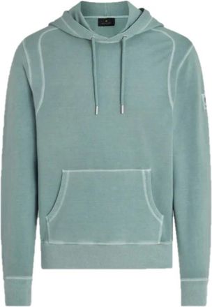 Belstaff Gauge Hoodie Lichtgewicht Fleece Staal Groen - Heren - Hoodies - Groen - M - Katoen - Hoodies & sweatvesten