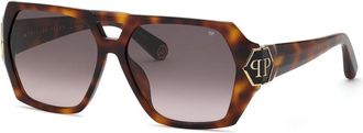 Philipp Plein SPP238M 0752 Mens Sunglasses Tortoiseshell Size 60