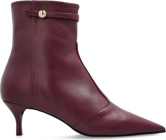 Furla 60 mm leren laarzen met hak - Rood