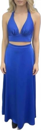 Jovani Two Piece Gown In Royal