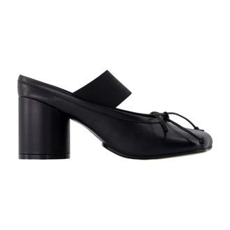 Maison Margiela Heeled Mules, female, Black, Size: 8 US Anatomic Numeric Heeled Sandals