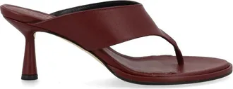 Aeyde Neutrals Refined Flared Heel Thong Sandals