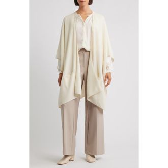Vince Tipped Cashmere Wrap in Ivory at Nordstrom Rack